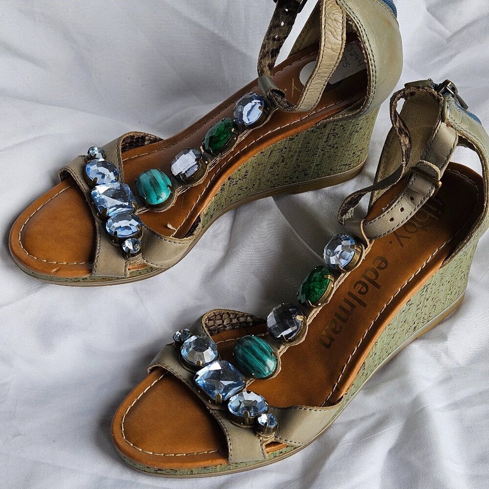 Libby Edelman Wedge‎ Sandal Size 8M